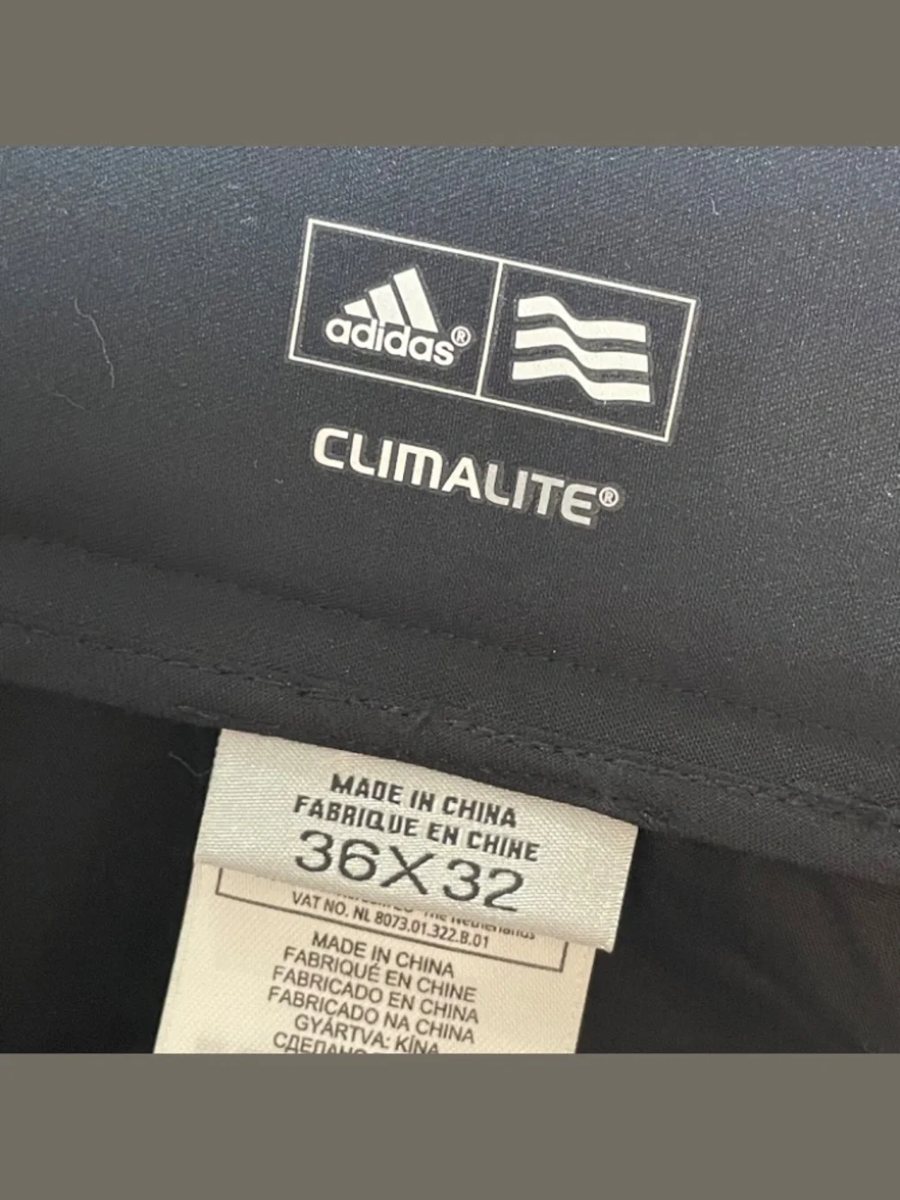 NEW Adidas Pants Mens 36 black straight leg golf tech outdoor sports
